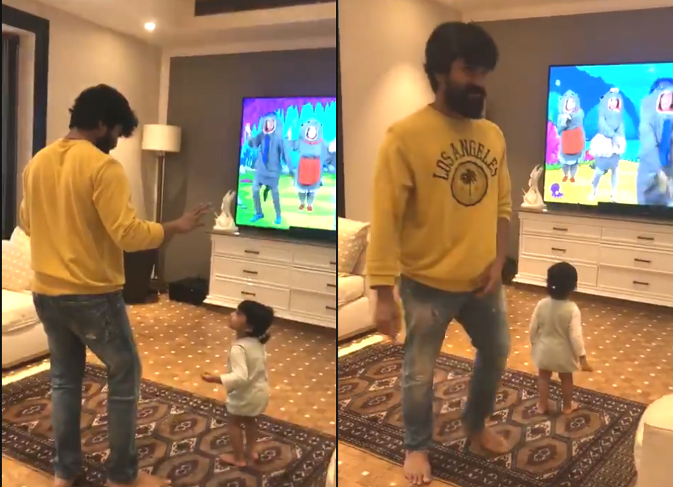 మేన‌కోడలు నవిష్క‌తో స్టెప్పులేసిన చ‌ర‌ణ్‌..