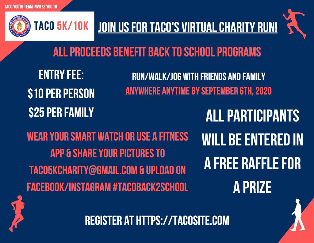 Join us for TACO’s Virtual Charity Run