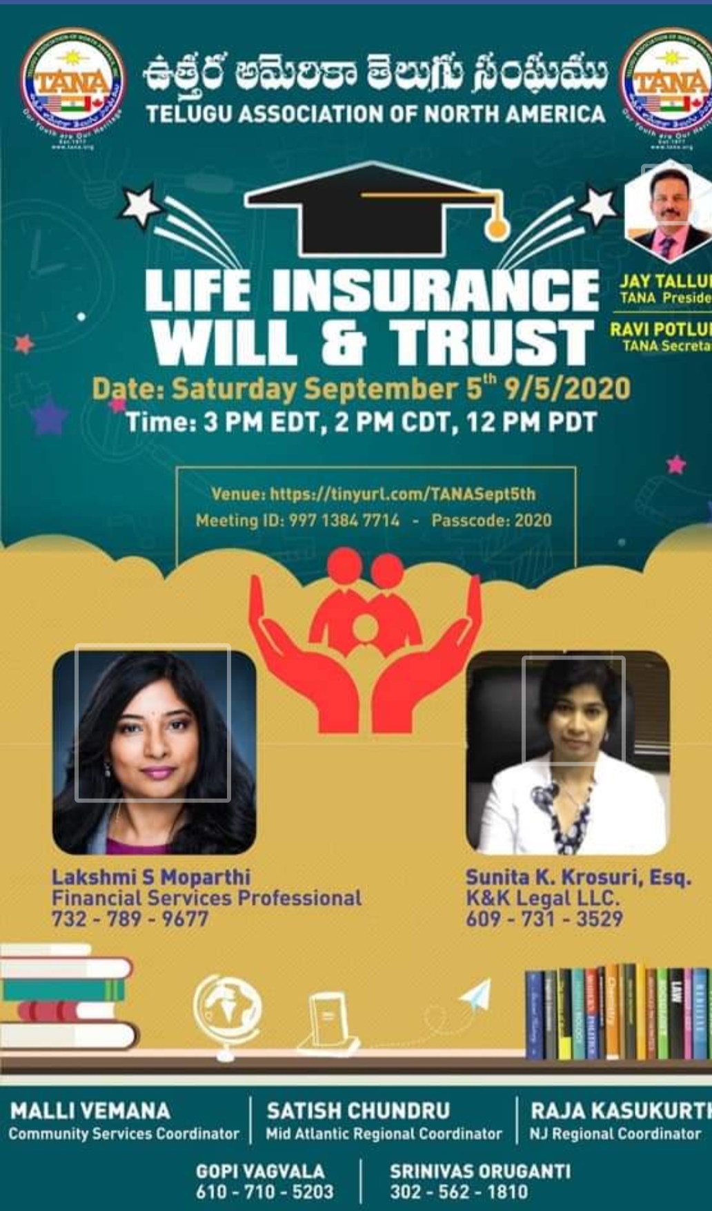 TANA Life Insurance Will and Trust on Sept 5