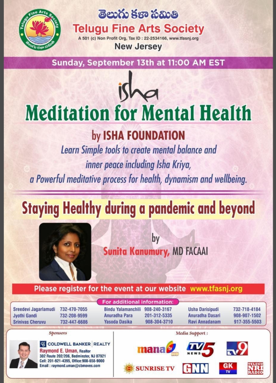 Meditation and Wellbeing Seminar on Sept 13