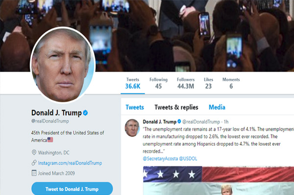 డొనాల్డ్ ట్రంప్ కు మళ్లీ షాకిచ్చిన ట్విట్టర్