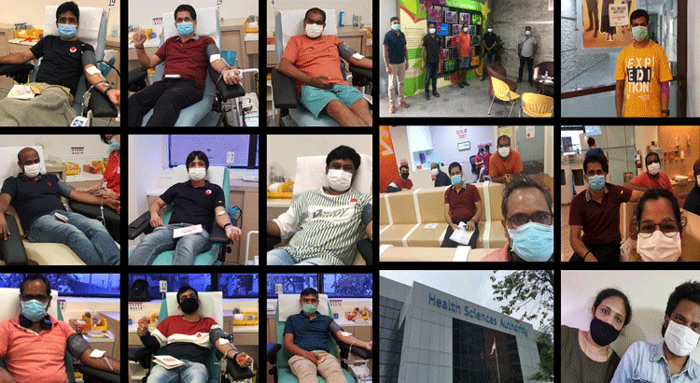 సింగపూర్ లో తెలంగాణవాసుల రక్తదానం