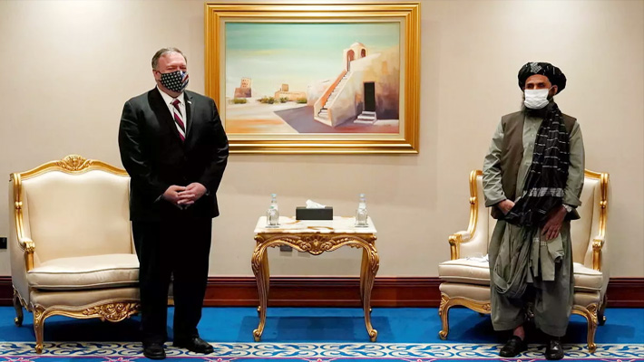 ఆఫ్ఘన్, తాలిబన్ల ప్రతినిధులతో పాంపియో భేటీ