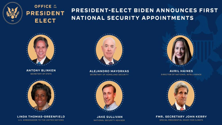 క్యాబినెట్ ను ప్రకటించిన జో బైడెన్