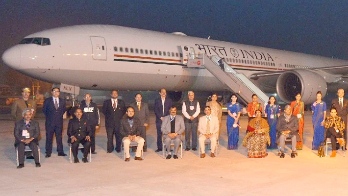 కొత్త విమానంలో రాష్ట్రపతి