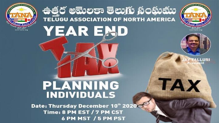 TANA – Year End Tax Planning for Individuals