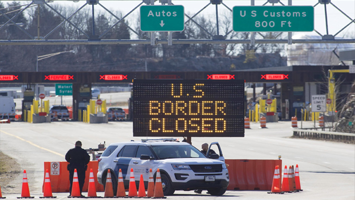 కెనడా, అమెరికా సరిహద్దులు బంద్ కెనడా, అమెరికా సరిహద్దులు బంద్