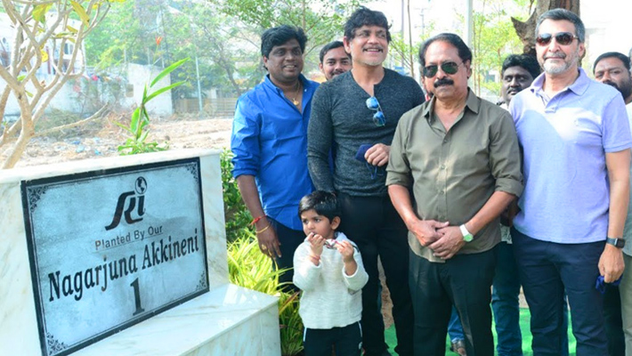 పచ్చదనం కోసం మొక్కలు నాటాలి : నాగ్