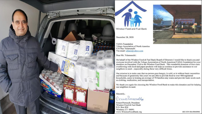 రావు యలమంచిలి ఆధ్వర్యంలో విండ్సర్ ఫుడ్ బ్యాంక్ కు తానా సహాయం రావు యలమంచిలి ఆధ్వర్యంలో విండ్సర్ ఫుడ్ బ్యాంక్ కు తానా సహాయం