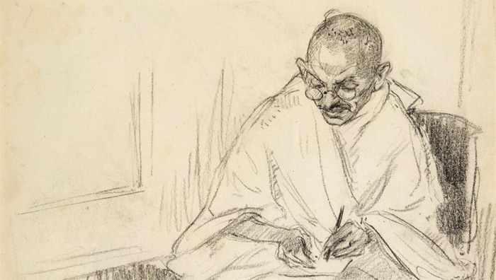 అరుదైన గాంధీ చిత్రం వేలం