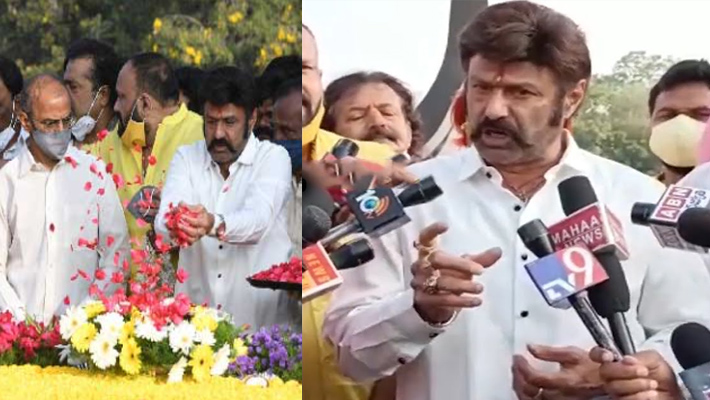 ఎన్టీఆర్ ఘాట్ వద్ద మీడియా పై విరుచుకుపడ్డ నందమూరి నట వారసుడు