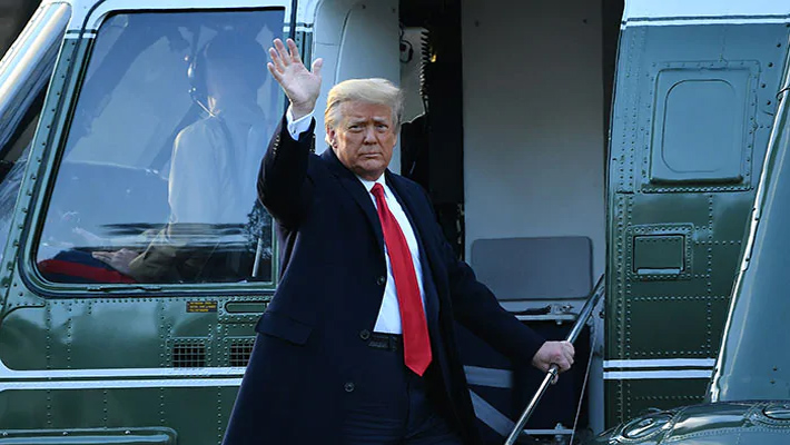 శ్వేతసౌధానికి గుడ్ బై చెప్పిన ట్రంప్ శ్వేతసౌధానికి గుడ్ బై చెప్పిన ట్రంప్