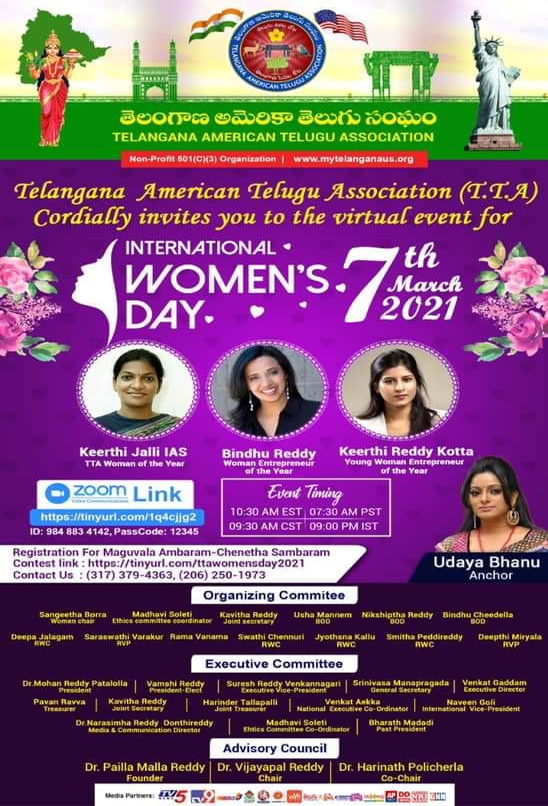 T.T.A Virtual Event for International Women’s Day on Mar 7