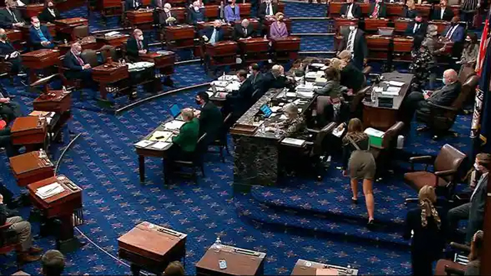 1.9 ట్రిలియన్ డాలర్ల కరోనా ప్యాకేజికి అమెరికా సెనేట్ లో ఆమోదం 1.9 ట్రిలియన్ డాలర్ల కరోనా ప్యాకేజికి అమెరికా సెనేట్ లో ఆమోదం