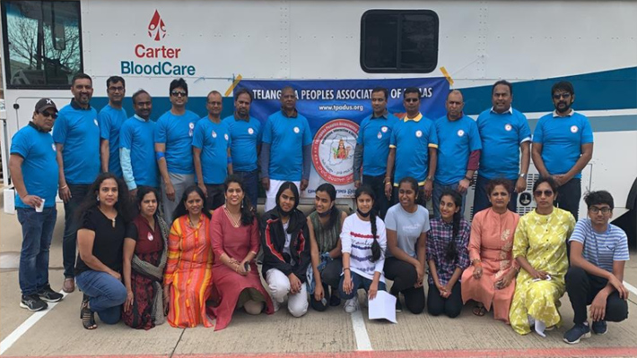 Telangana Peoples Association of Dallas Conducts Blood Drive