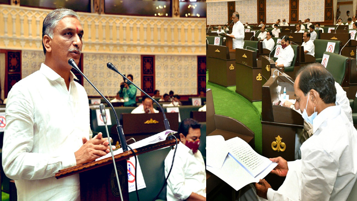 బడ్జెట్ ప్రవేశపెట్టిన మంత్రి హరీశ్ రావు…