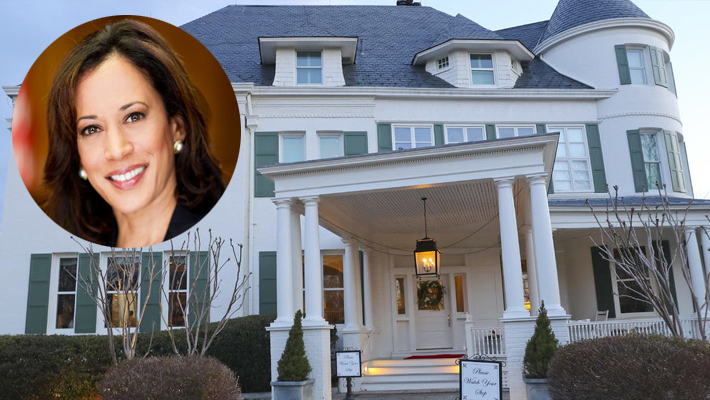 కమలా హారిస్ నివాసం వద్ద కలకలం