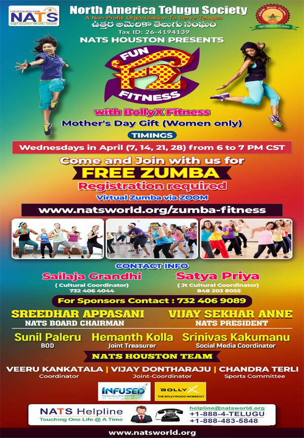 NATS Event: FREE ZUMBA – starting from Apr 7