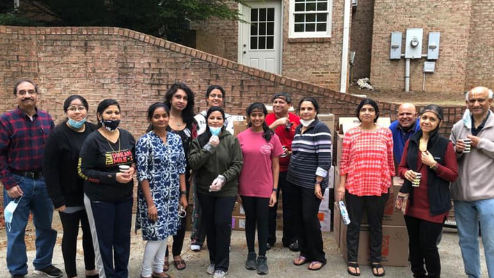 Chinmaya Mission Delivered Food Packages in Forsyth County