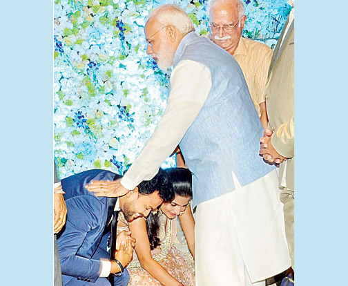 రామ్మోహన్‌నాయుడు వివాహ విందుకి ప్రధాని