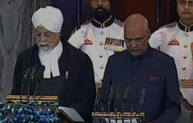 14 వ రాష్ట్రపతిగా కోవింద్‌ ప్రమాణ స్వీకారం