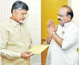 సీఎం చంద్రబాబును కలిసిన తెలంగాణ శాసనసభ సభాపతి