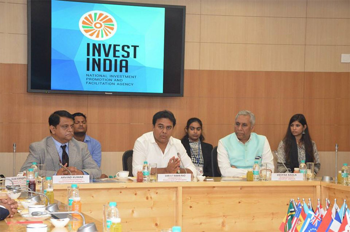 ఇన్వెస్ట్‌ ఇండియా సిఇఓతో మంత్రి కేటీఆర్‌ భేటీ