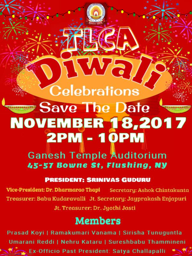 TLCA Deepavali on November 18 in New York