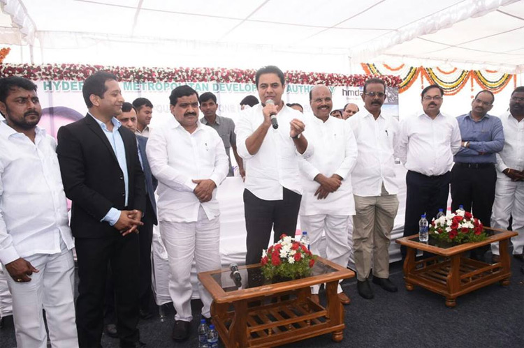 Foundation Stone for Logistics Park at Mangalpally