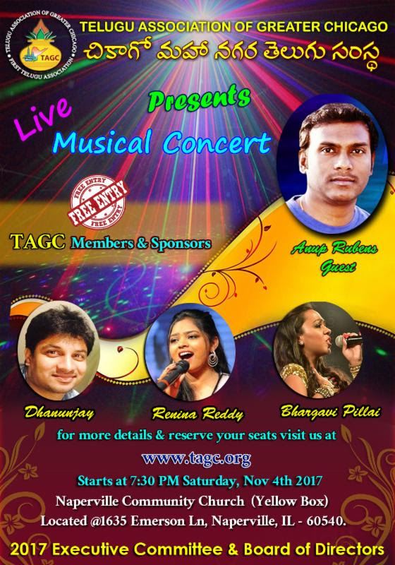 TAGC Live Musical Concert on November 4