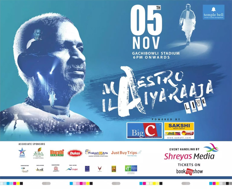 Maestro Illayaraja live concert on November 5 in Hyderabad