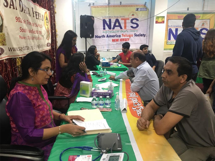 నాట్స్ ఉచిత వైద్య శిబిరానికి విశేష  స్పందన