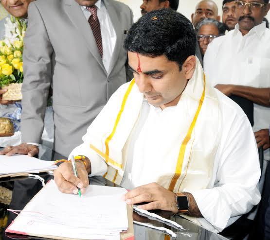 Nara Lokesh assumes charge