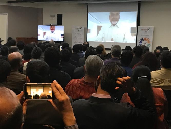 AP CM addressed Silicon Valley CEOs at Falcon X Inaugural Ceremony Ap Cm Addressed Silicon Valley Ceos At Falcon X Inaugural Ceremony