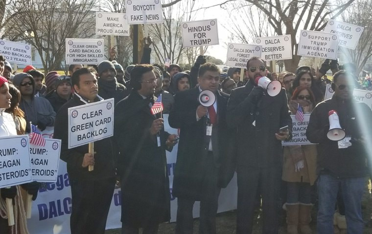 వైట్ హౌస్ వద్ద ఎన్నారైల భారీ ర్యాలీ