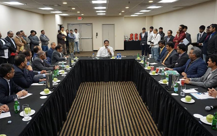 న్యూజెర్సిలో ఐటీ ప్రతినిధులతో లోకేష్ భేటీ