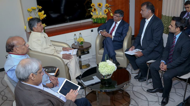 Chandrababu met Phoenix Group Officials in Dubai Chandrababu met Phoenix Group Officials in Dubai