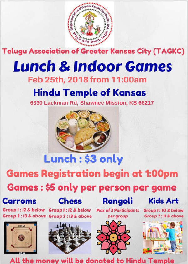 TAGKC Fun-filled Afternoon – Special Lunch/Games on Feb 25