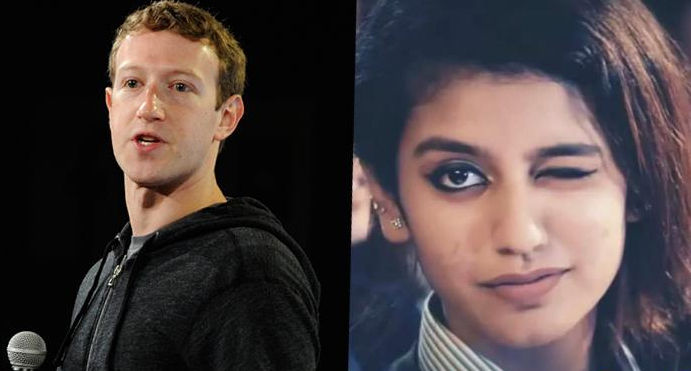 జుకర్ బర్గ్ కే షాక్ ఇచ్చిన ప్రియా వారియర్ జుకర్ బర్గ్ కే షాక్ ఇచ్చిన ప్రియా వారియర్