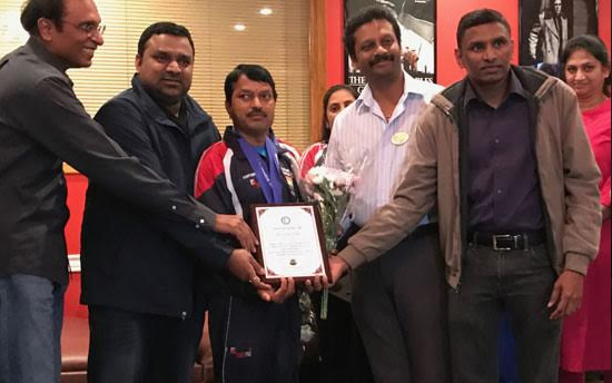 తైక్వాండో క్రీడాకారులకు సత్కారం