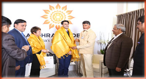 Chandrababu Naidu Meets Rahul Bajaj And Airbus Dirk Hoke 