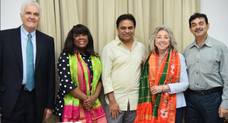 మంత్రి కేటీఆర్ తో అమెరికా కాంగ్రెస్ ప్రతినిధుల భేటీ