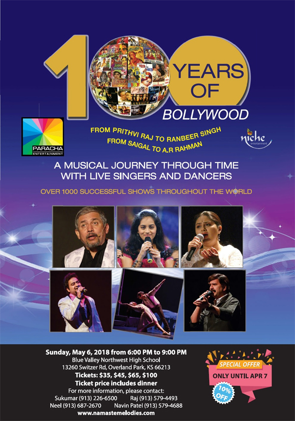 100 Years of Bollywood Event on 6th May