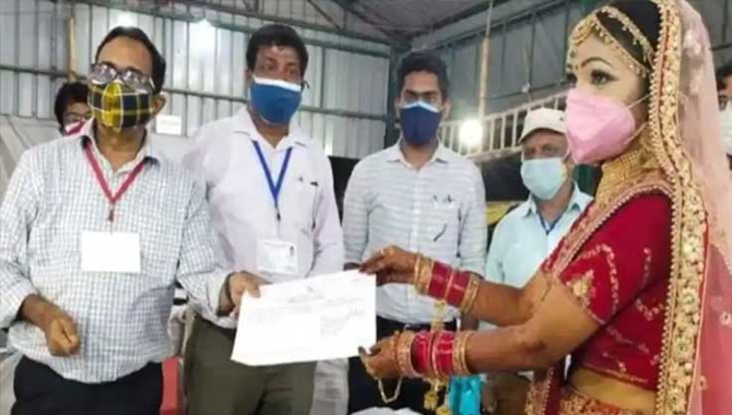 లక్కీ పెండ్లి కూతురు..!
