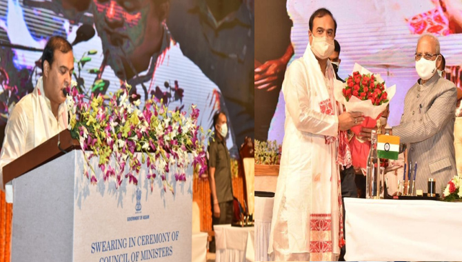 అస్సాం ముఖ్యమంత్రిగా ప్రమాణం చేసిన హిమంత