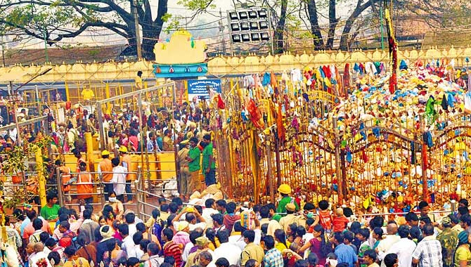 మేడారంలో దర్శనాలు ప్రారంభం..