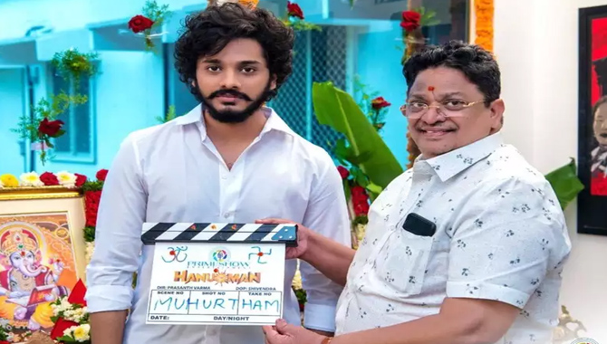 ప్రశాంత్ వర్మ, తేజ సజ్జ, ప్రైమ్ షో ఎంటర్ టైన్ మెంట్స్ `హను-మాన్` స్టార్ట్ అయ్యింది