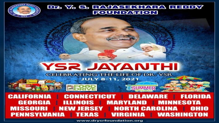 YSR JAYANTHI CELEBRATIONS IN USA ON JULY 8-11 2021