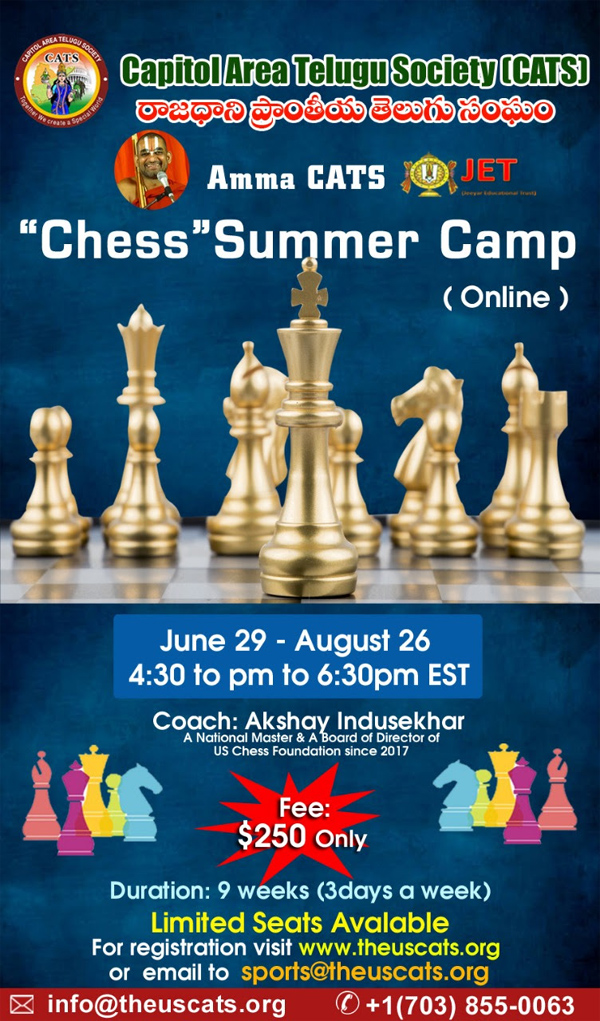 Capital Area Telugu Society Chess Summer Camp