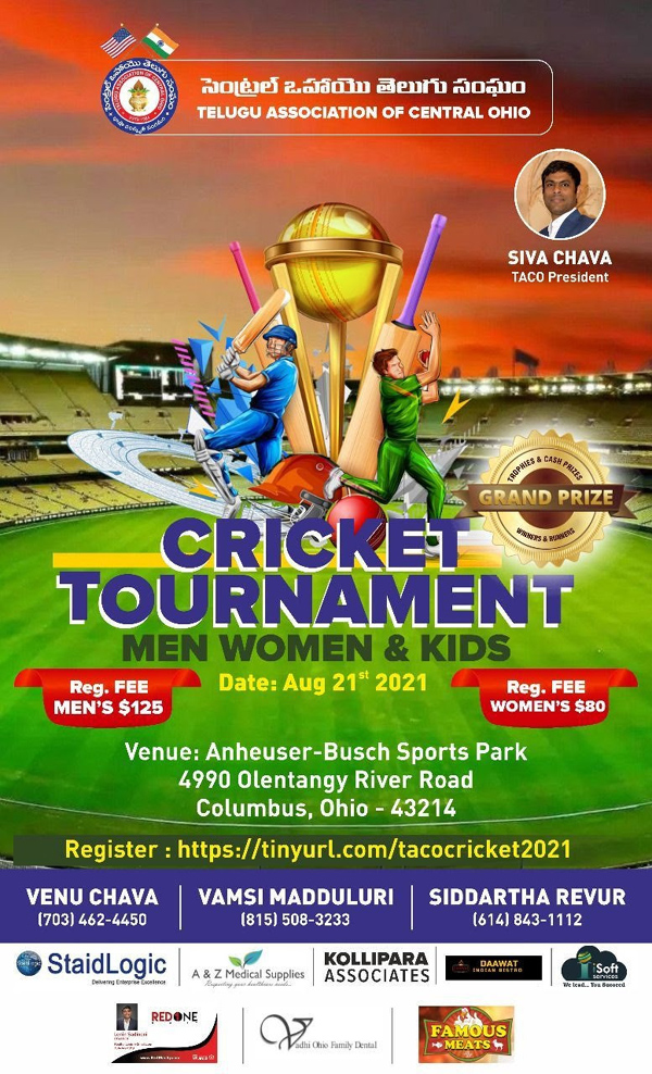 TACO Cricket Tournament 2021 (Men, Women & Kids)